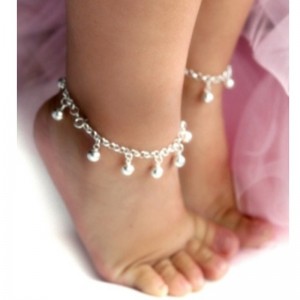 Gioielli per bambini regalo per bambini catena per piedi per bambini braccialetto per caviglia in argento sterling 925 birthstone